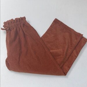 Pink Chicken NY Girl’s Rust Corduroy Wide Leg Theodore Pants Size 8